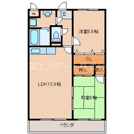 GREEN　HILLS津福の物件間取画像